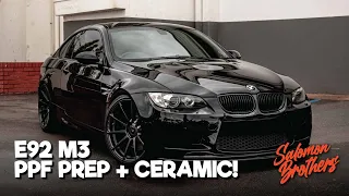 BMW E92 M3 GETS PPF PREPPED AND CERAMIC!