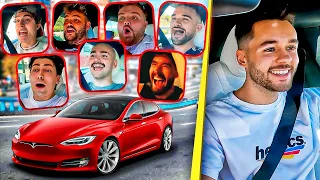 STREAMERS REACCIONAN A MI TESLA MODEL S PLAID - TheGrefg