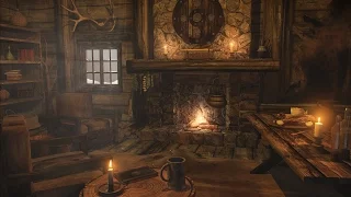 Fireplace Sounds with Howling Wind | 2 Hours