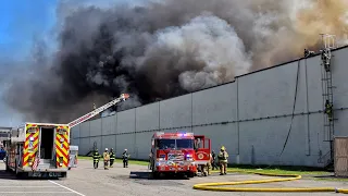 *MAJOR WAREHOUSE FIRE* Secaucus Fire Department Working 2nd Alarm Warehouse Fire 5-24-24