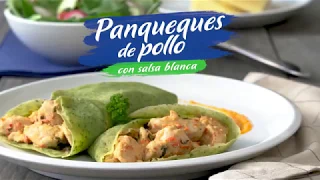 Recetas con cariño – Panqueques Rellenos con Pollo y Salsa Blanca