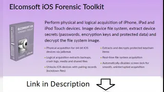 Elcomsoft iOS Forensic Toolkit 3 Cracked