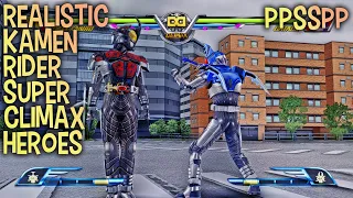 REALISTIC HD TEXTURE MODS - KAMEN RIDER SUPER CLIMAX HEROES PPSSPP 60FPS