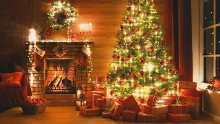 10 Hours Relaxing Christmas Music + Fireplace Sounds 🎵 Sleep Music, Calming Piano Music