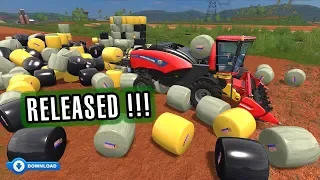 Farming Simulator 17: Direct Round Bale Silage with Power King Baler!! Released 🤪🤪🤪