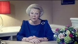 Queen Beatrix of the Netherlands abdicates in favour of her son