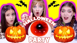 ASMR Halloween Party | Giant Gummy Eyeballs, Drink, Snacks and Candy