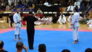 6th World Cup KWF Kumite Alex Chichvarin (RU) vs Japan Karate Luton (Round 1)