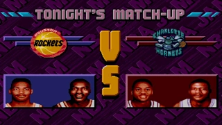 NBA Jam Tournament Edition GENESIS Playthrough - Houston Rockets vs Charlotte Hornets