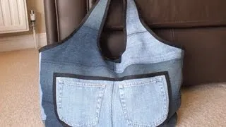 Recycled Jeans Bag (Sahara - 3)denim sewing project DIY Bag Vol 3D