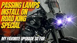 🔥🛠  Passing Lights Harley Install with LED How to install Harley passing lights #JustRideThatThing