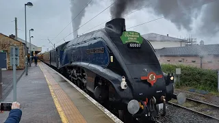 Sir Nigel Gresley  60007 Departs Warrington bank Quay  with wheelslip and a whistle #subscribe