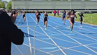 Tiara wins 100 at the conference meet 050624