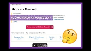 ¿Cómo renovar tu matrícula mercantil? lll #DomingoFinanciero