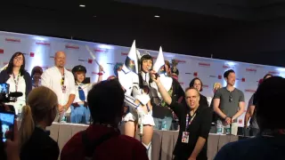 Anime Expo 2015 Carrie Keranen (Satsuki) leads the crowd in the Satsuki speech