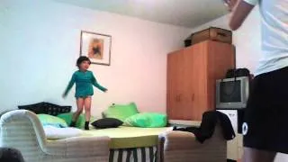 Amazing funny bicycle kick of a little kid!