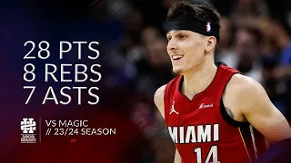 Tyler Herro 28 pts 8 rebs 7 asts vs Magic 23/24 season