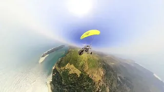 Paramotor solo Fun Flying over Devbag beach and Indian Ocean with polini Thor 250 and apco play 42
