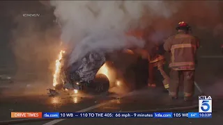 4 killed in fiery crash on 110 Freeway