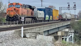 Birds Chase Grain Train, Train Knocks Down The B&O Signal, Steel Coils & Indiana & Ohio On Bridge