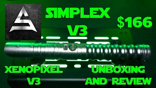 SLEEK NEOPIXEL LIGHTSABER! | @ARTSABERS Simplex V3 Xenopixel V3 Lightsaber Unboxing and Review