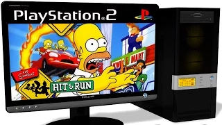 PCSX2 1.5.0 PS2 Emulator - The Simpsons Hit & Run (2003). Gameplay. Test run on PC #1