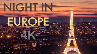 Nightfall Over Europe: A 4K Aerial Ode to the Continent’s City Lights and Shadows