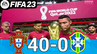 FIFA 23 - PORTUGAL 40-0 BRAZIL- Ronaldo 20 Goals - FIFA World Cup Final - Gameplay [4K]PS5