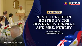 State Luncheon hosted by the Governor-General and Mrs. Hurley (Speech) 02/29/2024