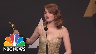 Emma Stone On ‘Moonlight’ Announce: ‘Is That The Craziest Oscar Moment Of All Time?’ | NBC News