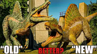 OLD or NEW Spinosaurus Animations ? Which are better ? | Jurassic World Evolution 2