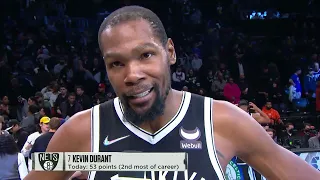 Kevin Durant talks 53 points & NETS win against the Knicks