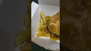 Denny’s burger & fry and Netflix!