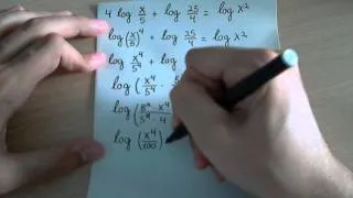 Ecuaciones logarítmicas o de logaritmos