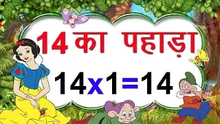 14 का पहाड़ा | 14 Ka Pahada | Learn Table of 14 in Hindi | Kids Rhymes | Child Knowledge Kingdom