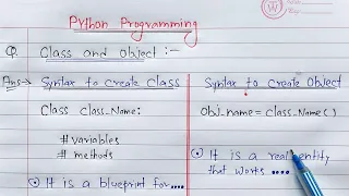 python classes and objects | Learn Coding