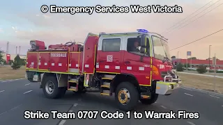 Multipule Strike Teams at Wendouree Fire Station - ST 0707, 0702, 08– and 15–