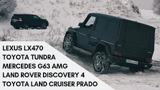 SUV Battle 2021: Mercedes G63, Land Rover Discovery, Lexus LX470, Toyota Land Cruiser Prado & Tundra