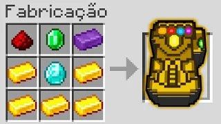 juntei as 6 JOIAS DO INFINITO e craftei a MANOPLA DO THANOS no minecraft...