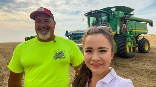 Mike Less - Farmhand Mike Visits Kate's Ag Wheat Harvest!!!!!!  2021