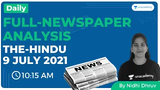 The Hindu analysis today | Current affairs today | CLAT Preparation | CLAT 2022 | 9 July News