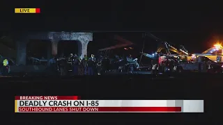 1 dead in fiery semi-truck crash on I-85, lanes closed through rush hour, deputies say