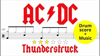 AC/DC - Thunderstruck [DRUM SCORE + MUSIC]