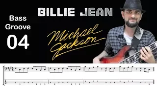 BILLIE JEAN (Michael Jackson) How to Play Bass Groove Cover with Score & Tab Lesson