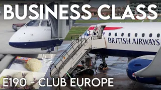 40 MINUTES in British Airways BUSINESS Class! | London City - Amsterdam in CLUB EUROPE - E190