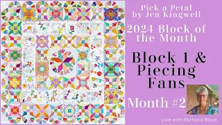 Block of the Month 2024 - Jen Kingwell's "Pick a Petal" - Month 2