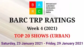 BARC TRP Ratings Week 4 (2021) : TOP 20 Shows (Urban)