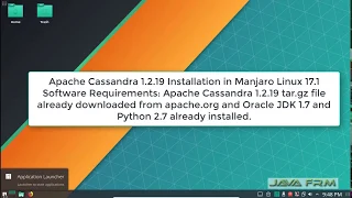 Apache Cassandra 1.2.19 Installation on Manjaro Linux 17.1