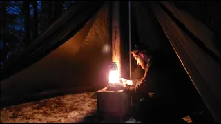 Hot Tent and Howling Wolves - Solo Winter Camping