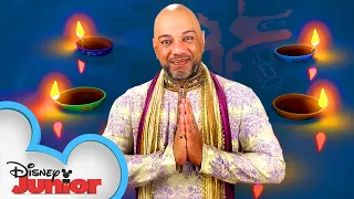 Diwali Dance Tutorial 💃| Mira, Royal Detective | Disney Junior